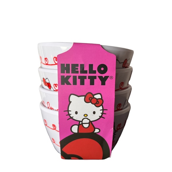 Hello Kitty Valentine's Day Red Heart Tidbit Mini Bowls-Set of 3-New in Package - Picture 5 of 5